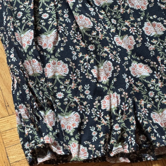 American Eagle Black Floral Midi Skirt - Picture 8 of 11